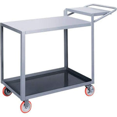 Little Giant - 1,200 Lb Capacity, 24" Wide x 36" Long x 40" High Order Picking Cart - 2 Shelf, Steel, Polyurethane Casters - Americas Industrial Supply