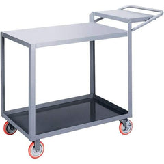 Little Giant - 1,200 Lb Capacity, 24" Wide x 48" Long x 40" High Order Picking Cart - 2 Shelf, Steel, Polyurethane Casters - Americas Industrial Supply