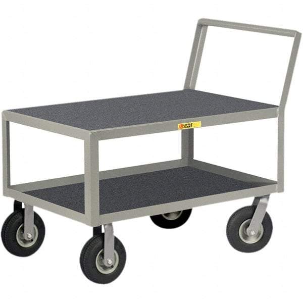 Little Giant - 1,200 Lb Capacity, 24" Wide x 48" Long x 38" High Instrument Cart - 2 Shelf, Steel, Pneumatic Casters - Americas Industrial Supply