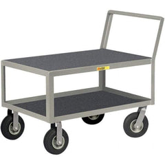 Little Giant - 1,200 Lb Capacity, 24" Wide x 48" Long x 38" High Instrument Cart - 2 Shelf, Steel, Pneumatic Casters - Americas Industrial Supply