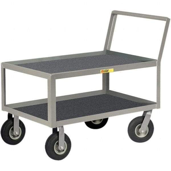 Little Giant - 1,200 Lb Capacity, 24" Wide x 36" Long x 39" High Instrument Cart - 2 Shelf, Steel, Pneumatic Casters - Americas Industrial Supply