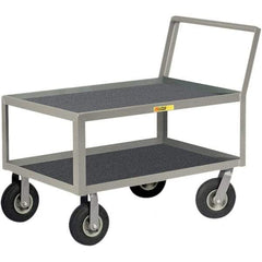 Little Giant - 1,200 Lb Capacity, 24" Wide x 48" Long x 38" High Instrument Cart - 2 Shelf, Steel, Pneumatic Casters - Americas Industrial Supply