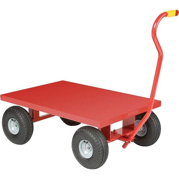 Little Giant - 1,200 Lb Capacity, 24" Wide x 36" Long x 13" High Cart - Steel, Pneumatic Casters - Americas Industrial Supply