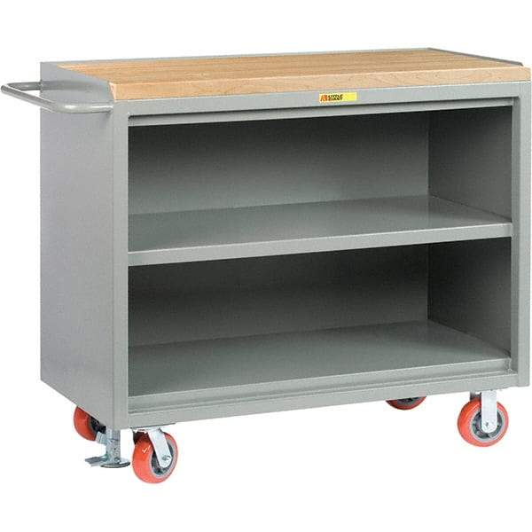 Little Giant - 3,600 Lb Capacity, 1 Drawer Mobile Service Bench - 41" Wide x 24" Deep x 43" High, Steel, Gray - Americas Industrial Supply