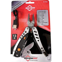 Mayhew - 13 Piece, Multi-Tool Set with 13 Functions - 6" OAL, 4" Closed Length - Americas Industrial Supply