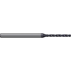 Micro Drill Bit: 0.0595″ Dia, 140 °, Solid Carbide AlTiN Nano Finish, RH Cut, Spiral Flute