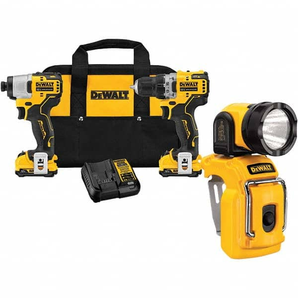 DeWALT - Cordless Tool Combination Kits Voltage: 12 Tools: Brushless Cordless Drill; Impact Driver - Americas Industrial Supply