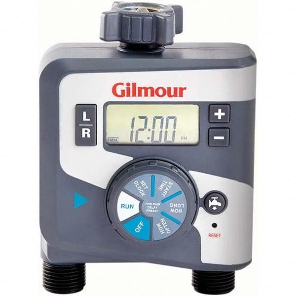 Gilmour - Lawn Sprinkler Timers Type: Auto ON/OFF Dual Outlet Electronic Timer Number of Watering Modes: 1 - Americas Industrial Supply