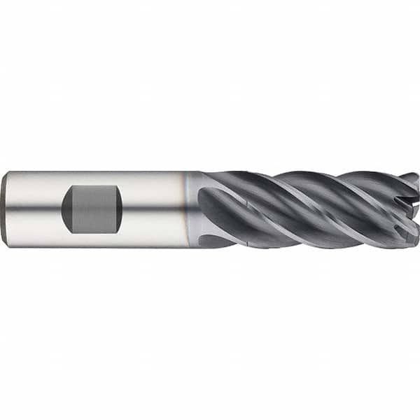 Guhring - 1/4" Diam 5 Flute Solid Carbide 0.03" Corner Radius End Mill - Americas Industrial Supply