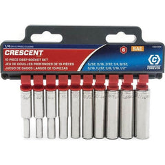 Crescent - Socket Sets Measurement Type: Inch Drive Size: 1/4 - Americas Industrial Supply