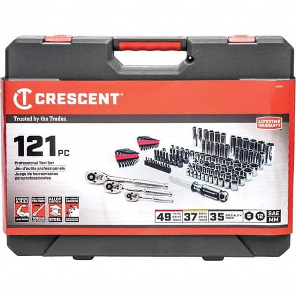 Crescent - Combination Hand Tool Sets Tool Type: Mechanic's Tool Set Number of Pieces: 121 - Americas Industrial Supply