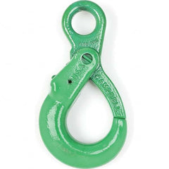 Campbell - Eye Hooks; Material: Alloy Steel ; Load Capacity (Lb.): 22,600 ; Chain Grade: 100 ; Hook Throat (Inch): 1-1/2 ; Reach (Decimal Inch): 10.00 ; Eye Inside Diameter (Decimal Inch): 2.00 - Exact Industrial Supply