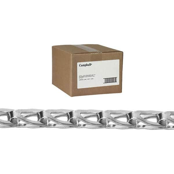 Campbell - Weldless Chain; Type: Sash Chain ; Load Capacity (Lb.): 75 ; Trade Size: #8 ; Chain Diameter (Decimal Inch): 0.0400 ; Finish/Coating: Zinc Plated ; PSC Code: 4010 - Exact Industrial Supply