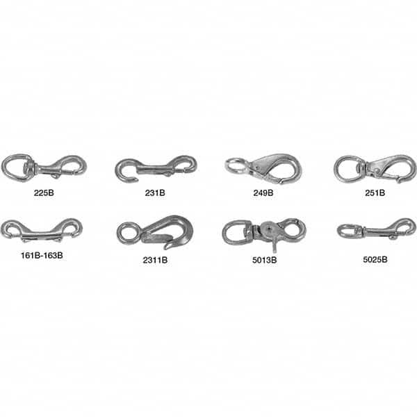 Campbell - Snaps; Type: Swivel Round Eye Bolt Snap ; Overall Length (Inch): 2-15/16 ; Size (Inch): 3/8 ; Snap Opening (Inch): 1/4 ; Material: Bronze ; Finish/Coating: Bronze - Exact Industrial Supply