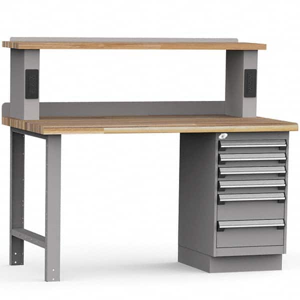 Rousseau Metal - Stationary Work Benches, Tables Type: Work Bench Top Material: Laminated Wood - Americas Industrial Supply