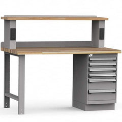 Rousseau Metal - Stationary Work Benches, Tables Type: Work Bench Top Material: Laminated Wood - Americas Industrial Supply