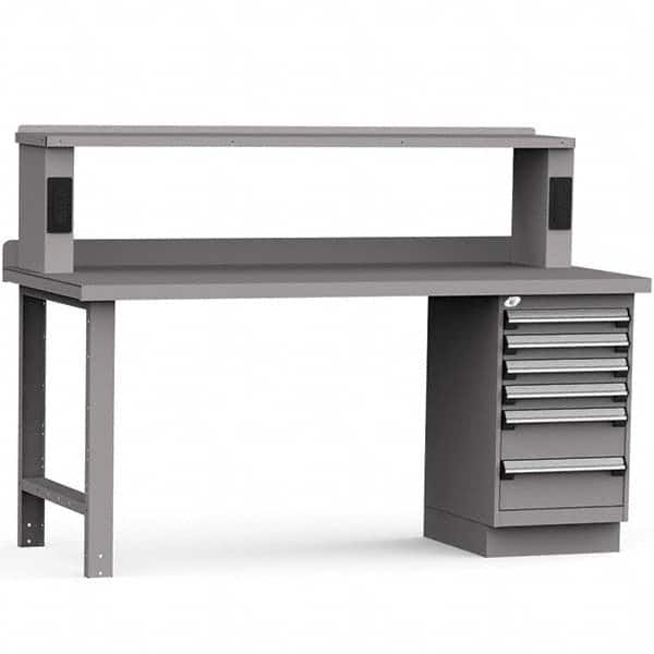 Rousseau Metal - Stationary Work Benches, Tables Type: Work Bench Top Material: Painted Steel - Americas Industrial Supply