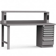 Rousseau Metal - Stationary Work Benches, Tables Type: Work Bench Top Material: Painted Steel - Americas Industrial Supply