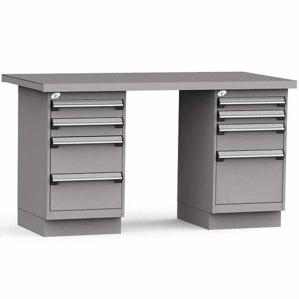 Rousseau Metal - Stationary Work Benches, Tables Type: Work Bench Top Material: Painted Steel - Americas Industrial Supply