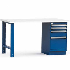 Rousseau Metal - Stationary Work Benches, Tables Type: Work Bench Top Material: Laminated Plastic - Americas Industrial Supply