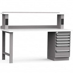 Rousseau Metal - Stationary Work Benches, Tables Type: Work Bench Top Material: Laminated Plastic - Americas Industrial Supply