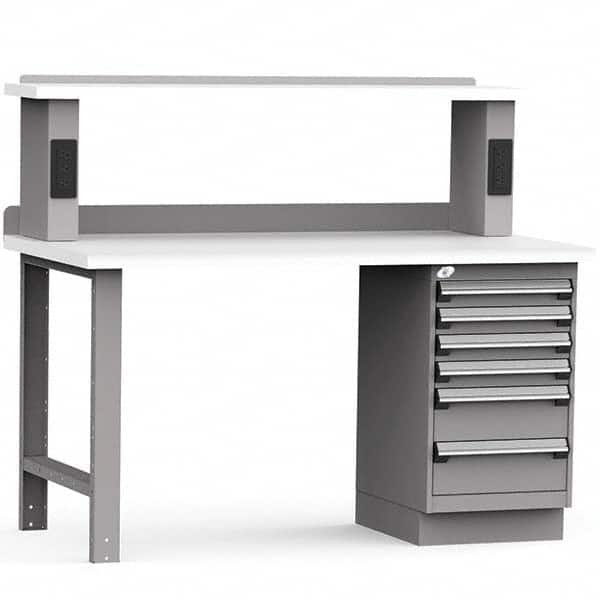Rousseau Metal - Stationary Work Benches, Tables Type: Work Bench Top Material: Laminated Plastic - Americas Industrial Supply