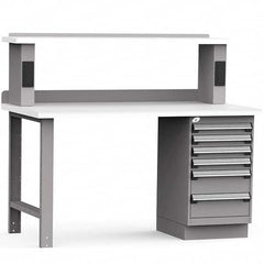 Rousseau Metal - Stationary Work Benches, Tables Type: Work Bench Top Material: Laminated Plastic - Americas Industrial Supply