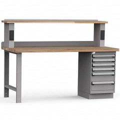 Rousseau Metal - Stationary Work Benches, Tables Type: Work Bench Top Material: Laminated Wood - Americas Industrial Supply