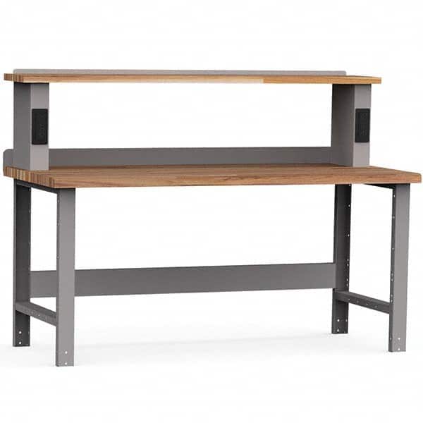 Rousseau Metal - Stationary Work Benches, Tables Type: Work Bench Top Material: Laminated Wood - Americas Industrial Supply