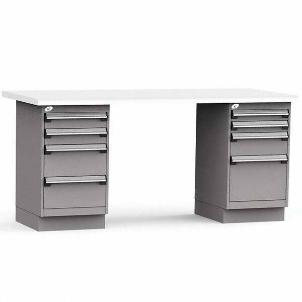 Rousseau Metal - Stationary Work Benches, Tables Type: Work Bench Top Material: Laminated Plastic - Americas Industrial Supply