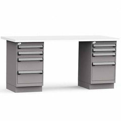 Rousseau Metal - Stationary Work Benches, Tables Type: Work Bench Top Material: Laminated Plastic - Americas Industrial Supply