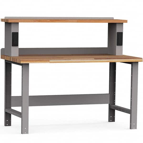 Rousseau Metal - Stationary Work Benches, Tables Type: Work Bench Top Material: Laminated Wood - Americas Industrial Supply