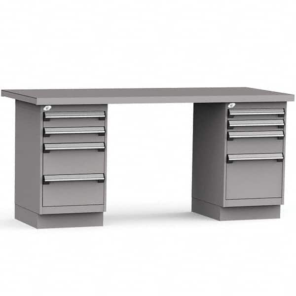 Rousseau Metal - Stationary Work Benches, Tables Type: Work Bench Top Material: Painted Steel - Americas Industrial Supply