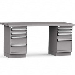 Rousseau Metal - Stationary Work Benches, Tables Type: Work Bench Top Material: Painted Steel - Americas Industrial Supply