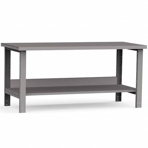 Rousseau Metal - Stationary Work Benches, Tables Type: Work Bench Top Material: Painted Steel - Americas Industrial Supply