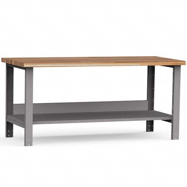 Rousseau Metal - Stationary Work Benches, Tables Type: Work Bench Top Material: Laminated Wood - Americas Industrial Supply