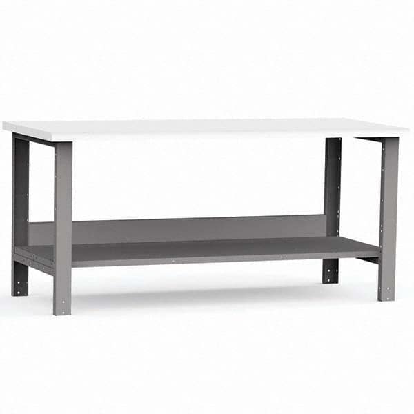Rousseau Metal - Stationary Work Benches, Tables Type: Work Bench Top Material: Laminated Plastic - Americas Industrial Supply