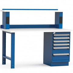 Rousseau Metal - Stationary Work Benches, Tables Type: Work Bench Top Material: Laminated Plastic - Americas Industrial Supply