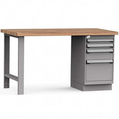Rousseau Metal - Stationary Work Benches, Tables Type: Work Bench Top Material: Laminated Wood - Americas Industrial Supply