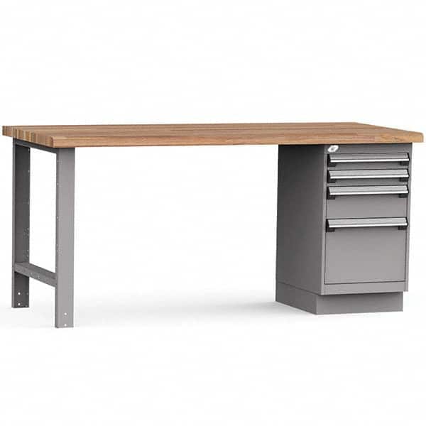 Rousseau Metal - Stationary Work Benches, Tables Type: Work Bench Top Material: Laminated Wood - Americas Industrial Supply