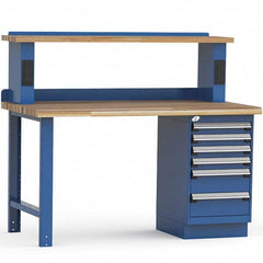 Rousseau Metal - Stationary Work Benches, Tables Type: Work Bench Top Material: Laminated Wood - Americas Industrial Supply