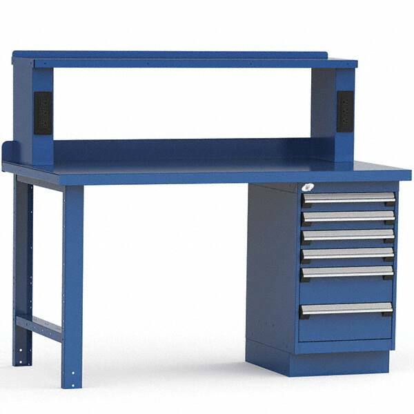Rousseau Metal - Stationary Work Benches, Tables Type: Work Bench Top Material: Painted Steel - Americas Industrial Supply
