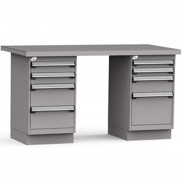 Rousseau Metal - Stationary Work Benches, Tables Type: Work Bench Top Material: Painted Steel - Americas Industrial Supply