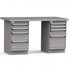 Rousseau Metal - Stationary Work Benches, Tables Type: Work Bench Top Material: Painted Steel - Americas Industrial Supply