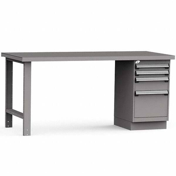 Rousseau Metal - Stationary Work Benches, Tables Type: Work Bench Top Material: Painted Steel - Americas Industrial Supply