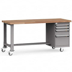 Rousseau Metal - Mobile Work Benches Type: Mobile Workbench Length: 72 (Inch) - Americas Industrial Supply