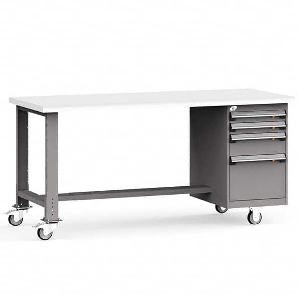 Rousseau Metal - Mobile Work Benches Type: Mobile Workbench Length: 60 (Inch) - Americas Industrial Supply