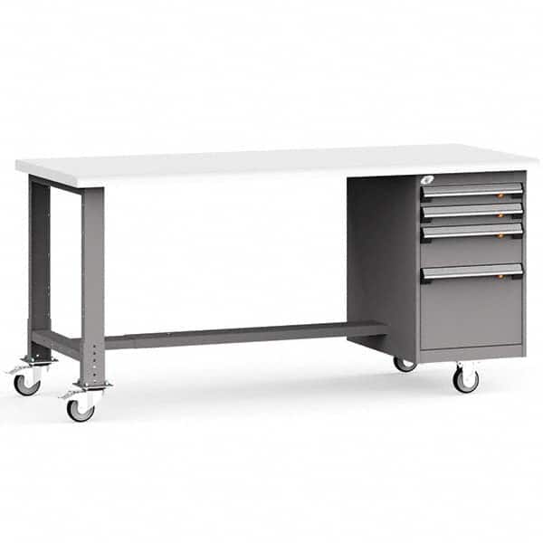 Rousseau Metal - Mobile Work Benches Type: Mobile Workbench Length: 72 (Inch) - Americas Industrial Supply
