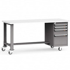 Rousseau Metal - Mobile Work Benches Type: Mobile Workbench Length: 72 (Inch) - Americas Industrial Supply