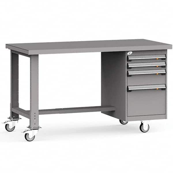 Rousseau Metal - Mobile Work Benches Type: Mobile Workbench Length: 60 (Inch) - Americas Industrial Supply